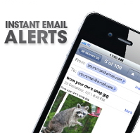 Receive email alerts of activity at your home